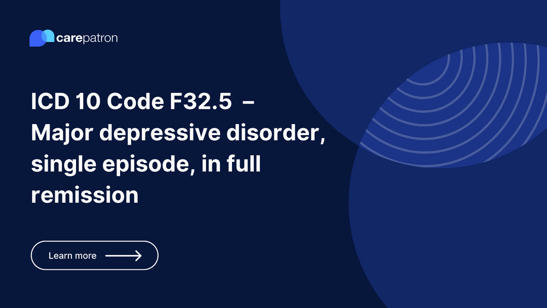 F32 5 Major Depressive Disorder Single Episode In Full Remission ICD 10 CM